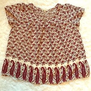 Bleuh Ciel Paisley Top
